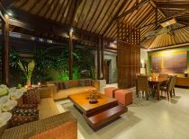 Villa Lakshmi Kawi, Living Room at Night